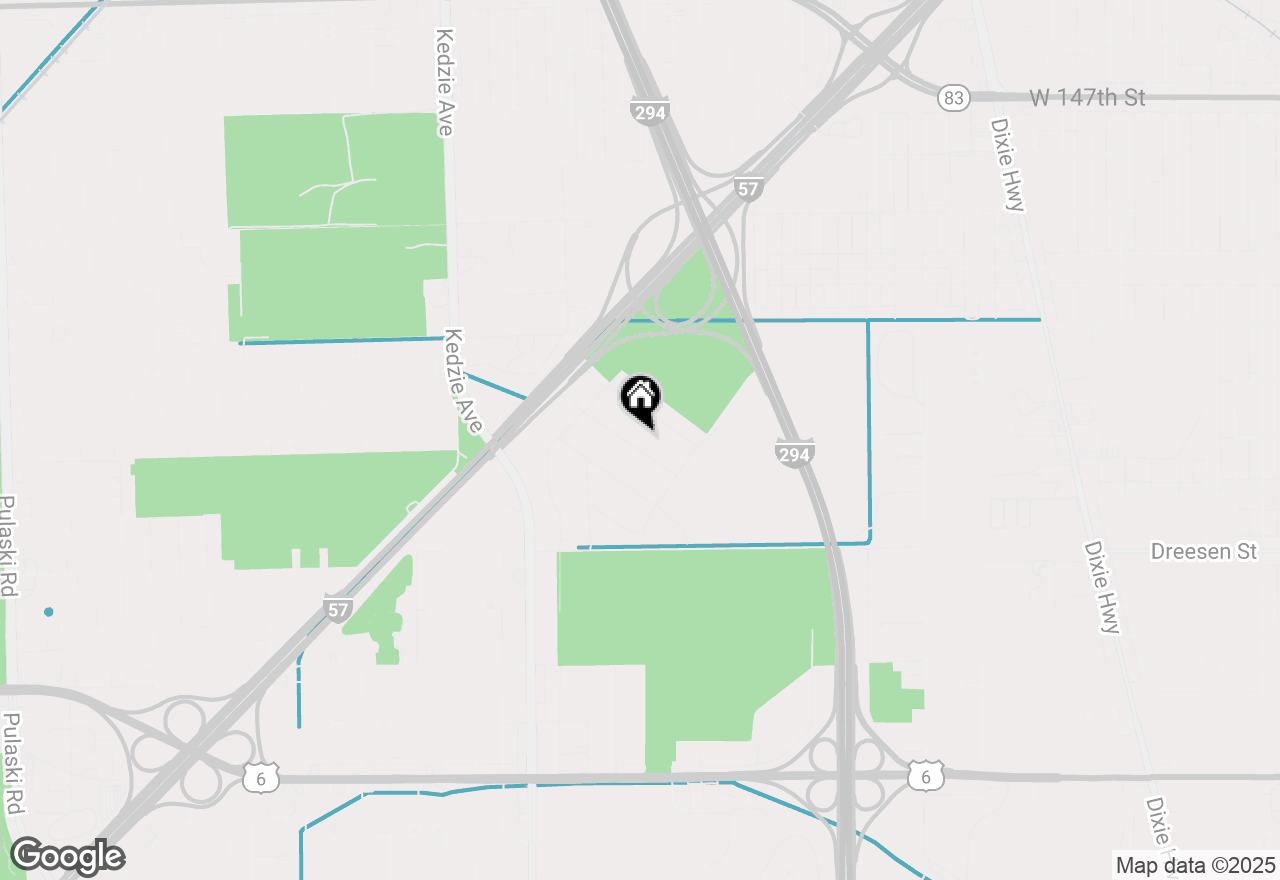 Map of 15309 Parkside Drive, Markham, IL 60428