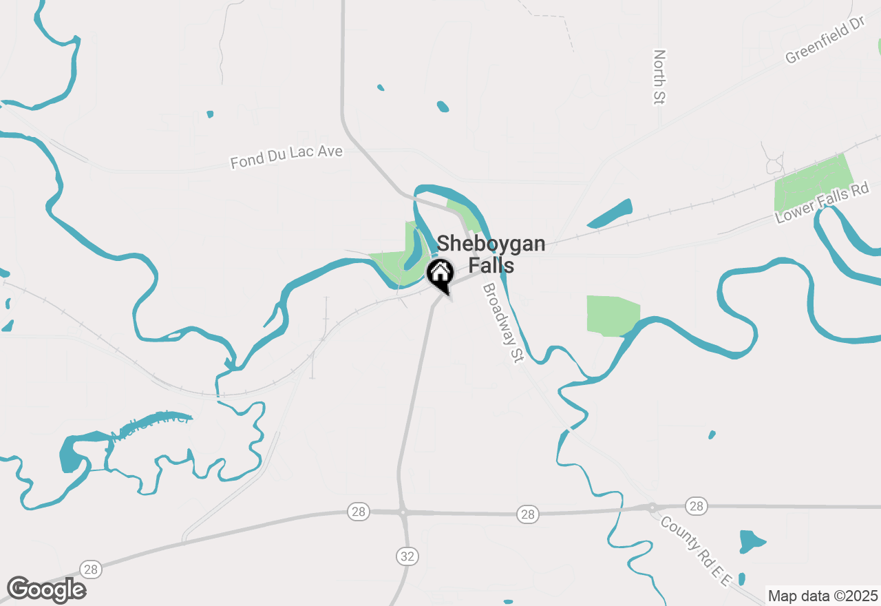 Map of 333 Pine St, Sheboygan Falls, WI 53085