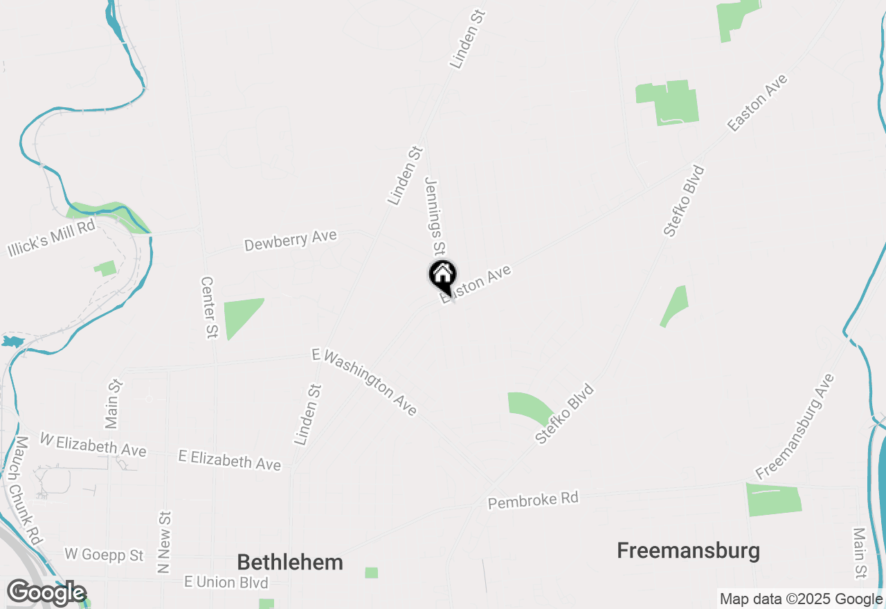 Map of 1922 Easton Avenue, Bethlehem, PA 18017