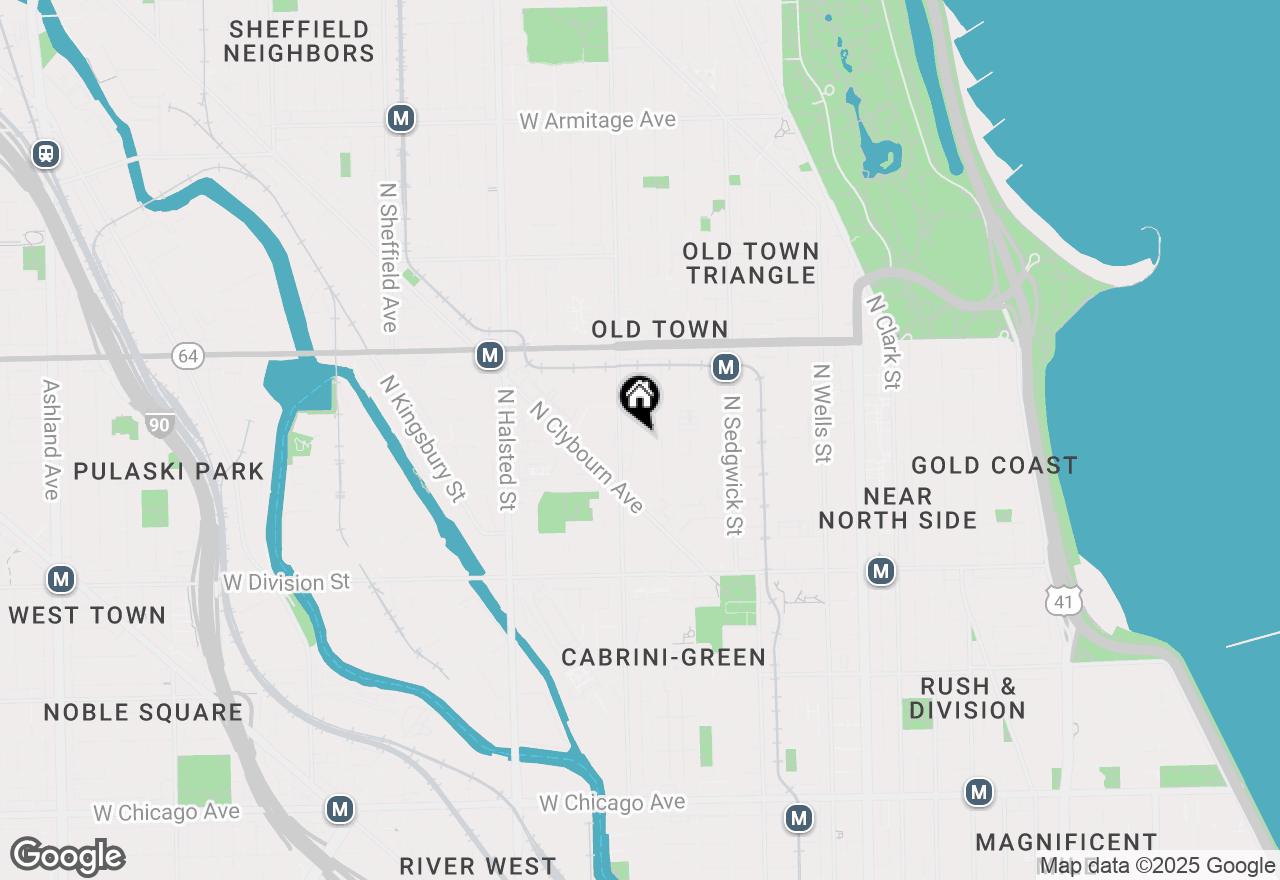 Map of 1414 N Mohawk Street, Chicago, IL 60610