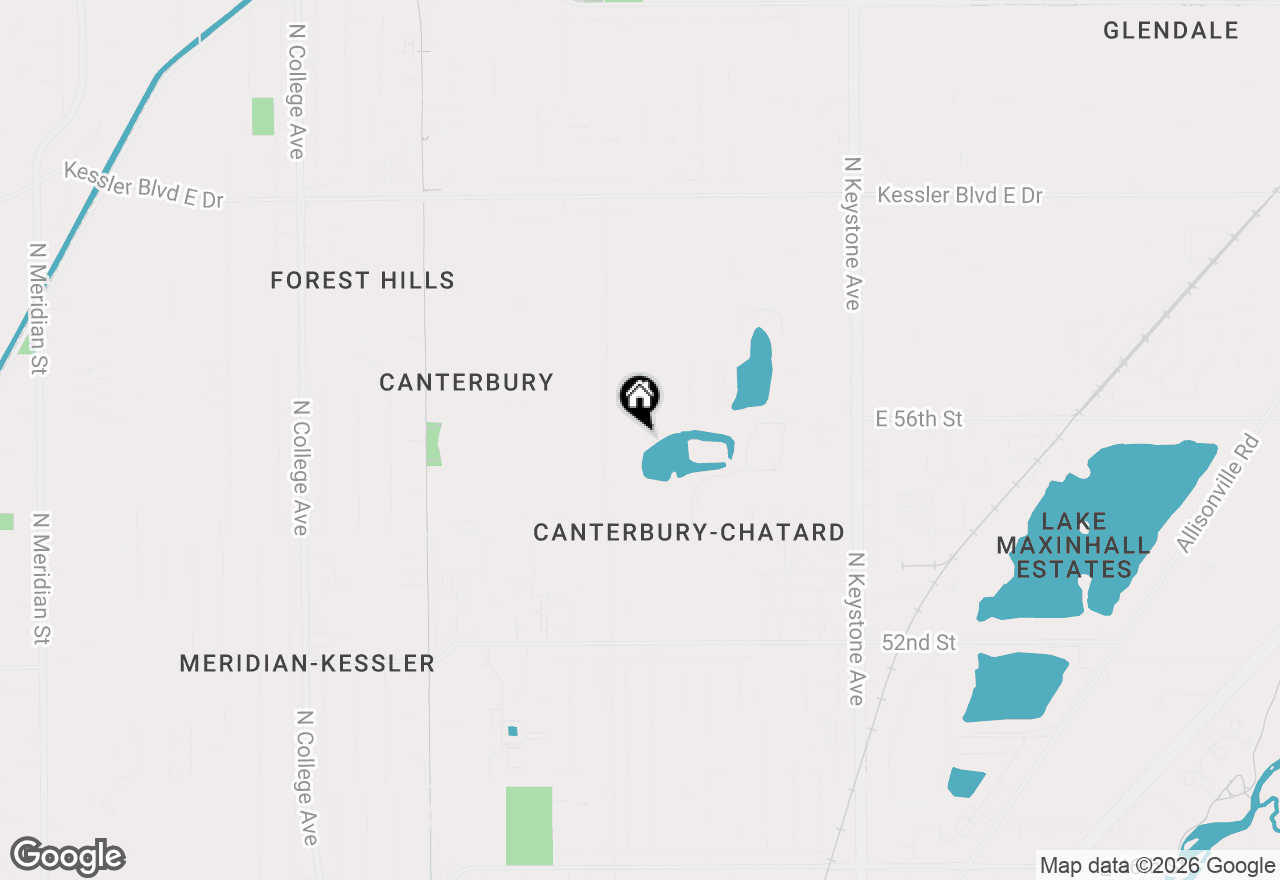 Map of 1727 E 56th Street #H, Indianapolis, IN 46220