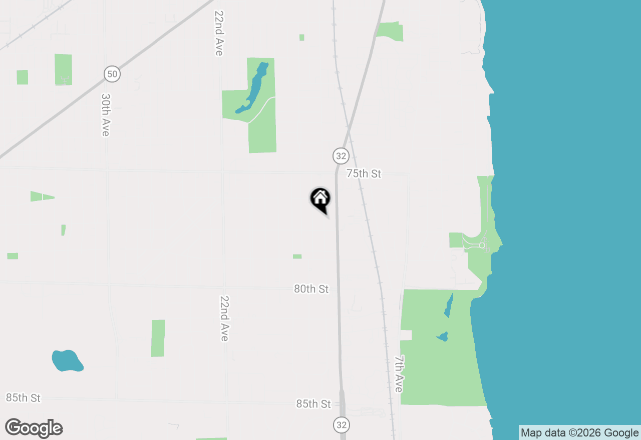 Map of 7714 14th Ave, Kenosha, WI 53143