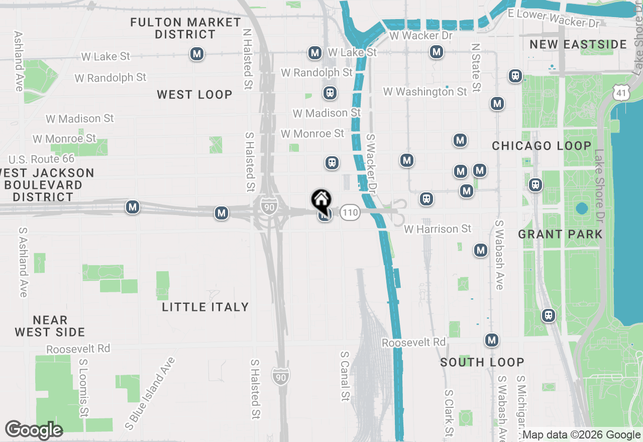 Map of 500 S Clinton Street #332, Chicago, IL 60607