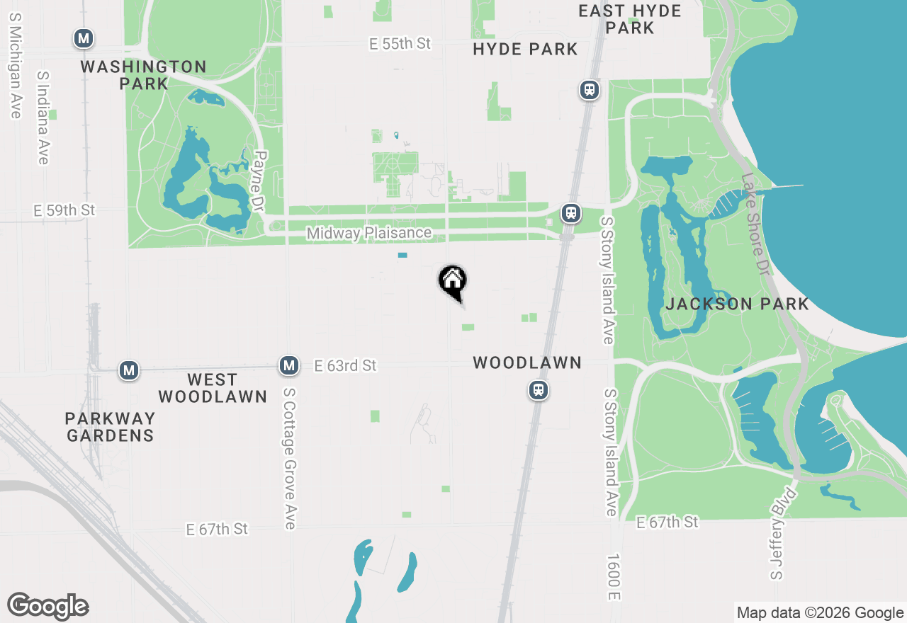 Map of 6141 S Woodlawn Avenue #3, Chicago, IL 60637