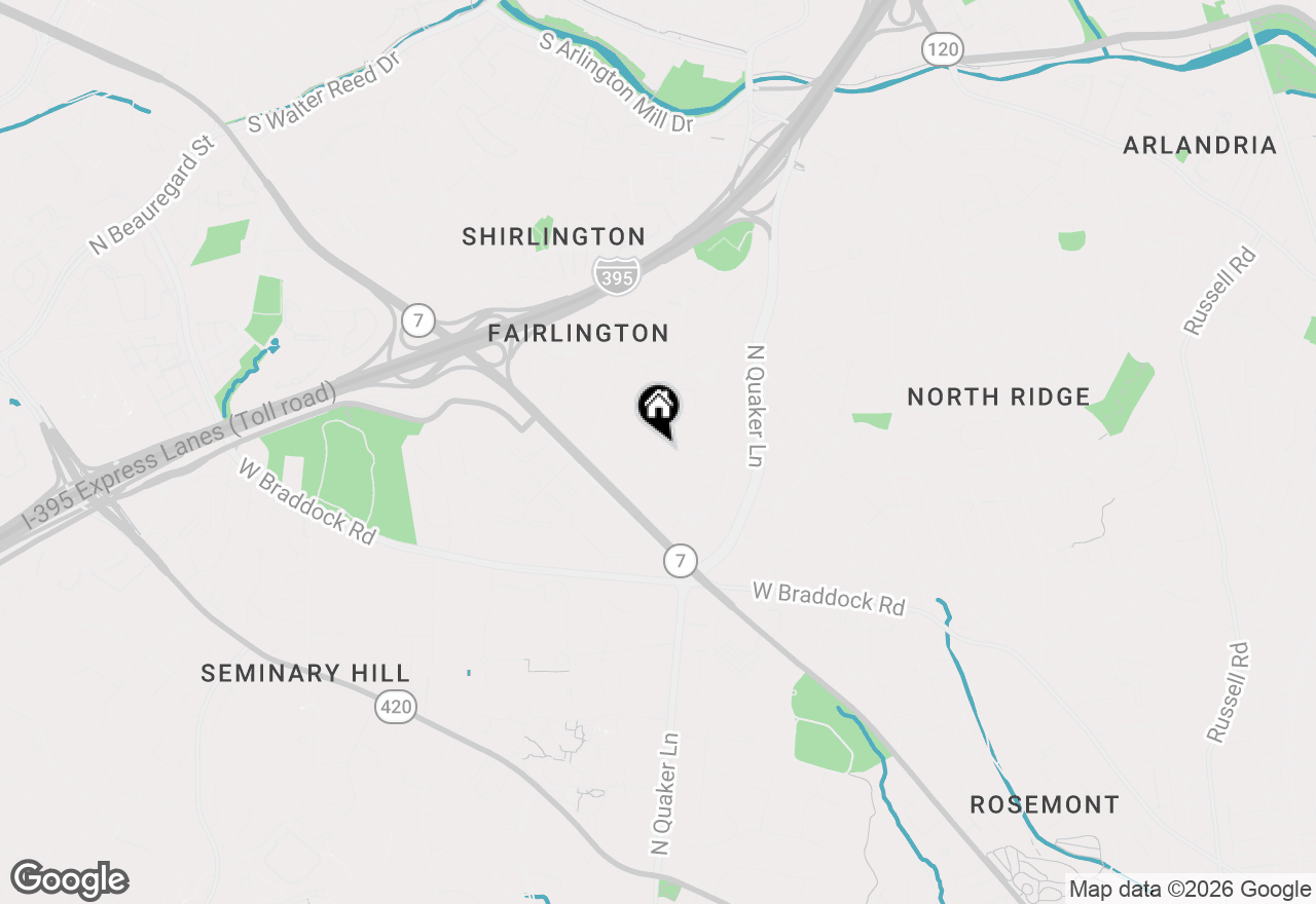 Map of 3546 Utah Street S, Arlington, VA 22206