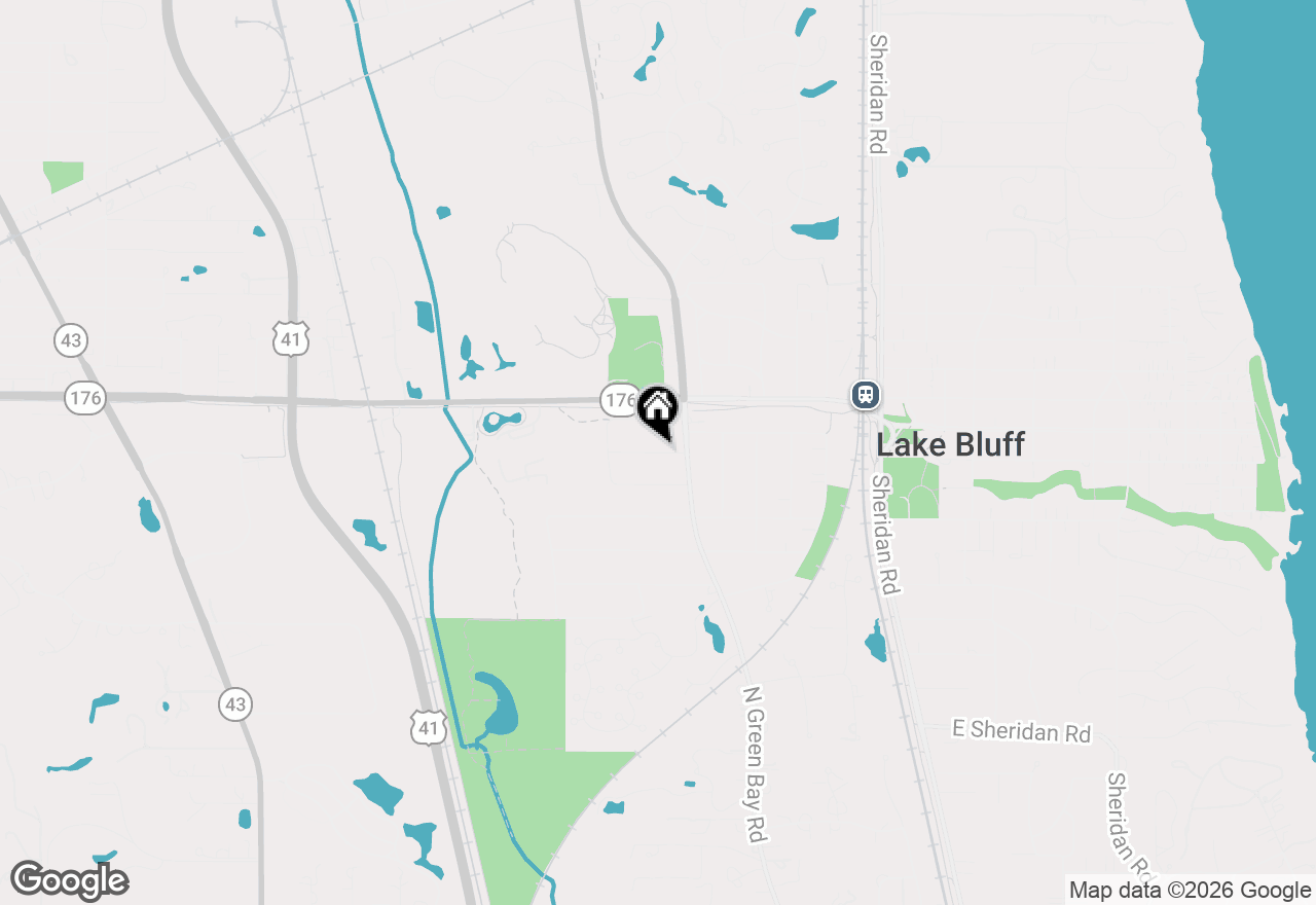 Map of 338 Birkdale Road, Lake Bluff, IL 60044