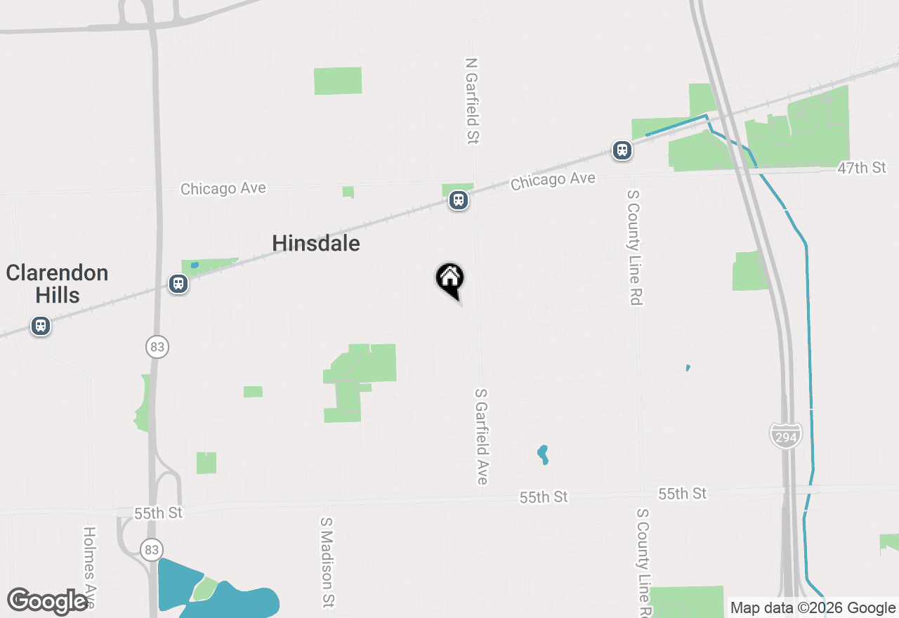 Map of 419 S Washington Avenue, Hinsdale, IL 60521
