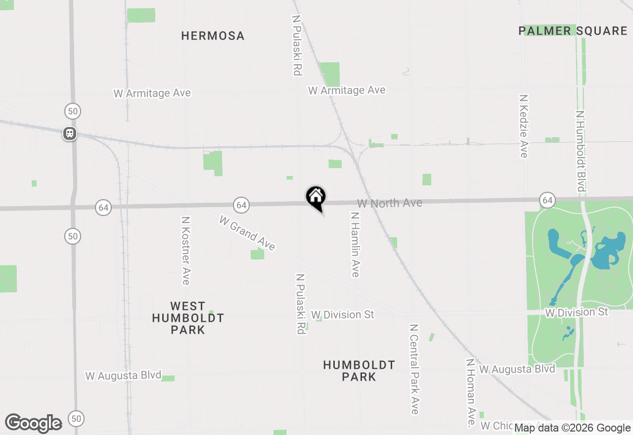 Map of 1529 N Harding Avenue, Chicago, IL 60651