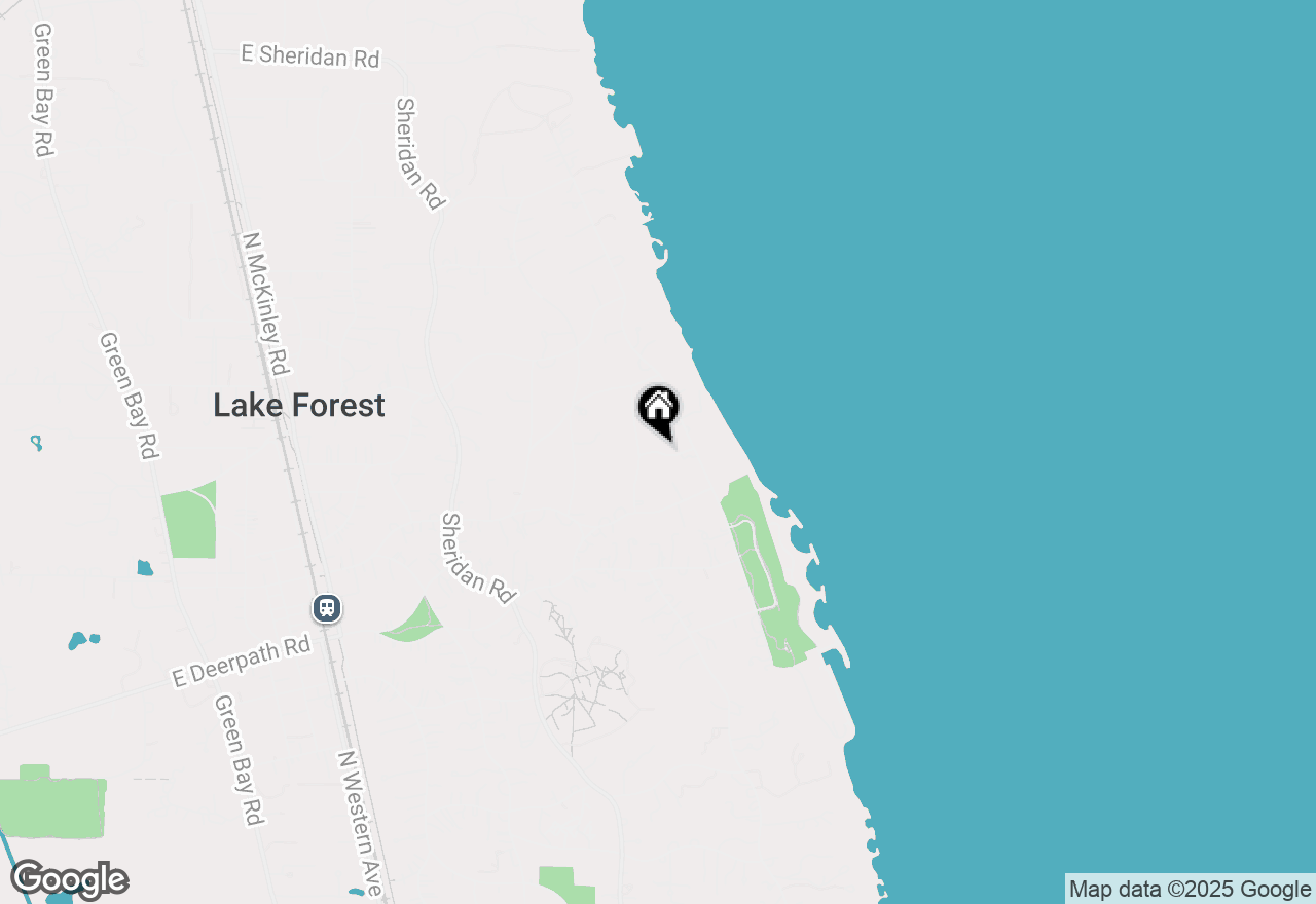 Map of 870 Woodbine Lane, Lake Forest, IL 60045