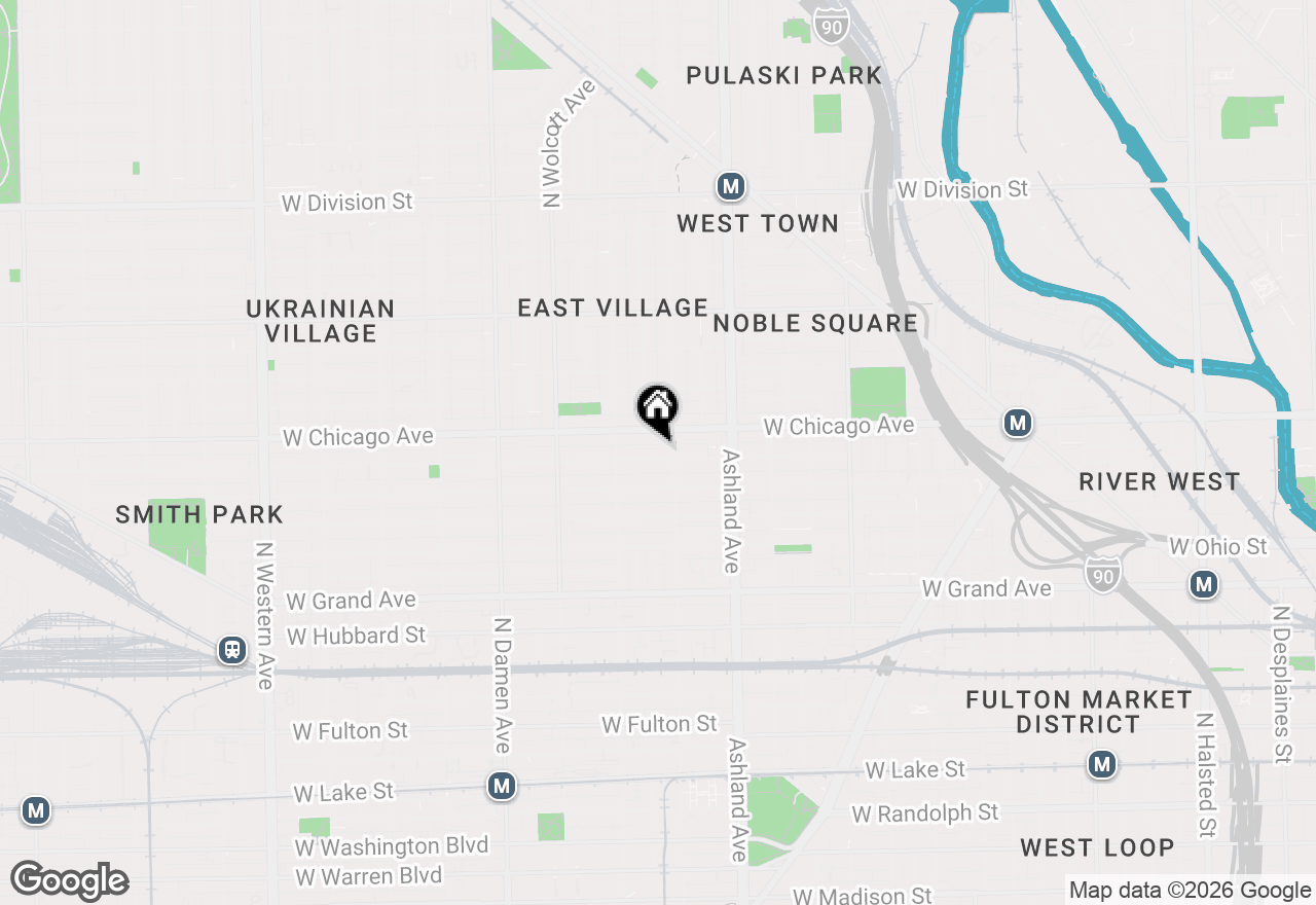 Map of 1714 W Superior Street #2W, Chicago, IL 60622