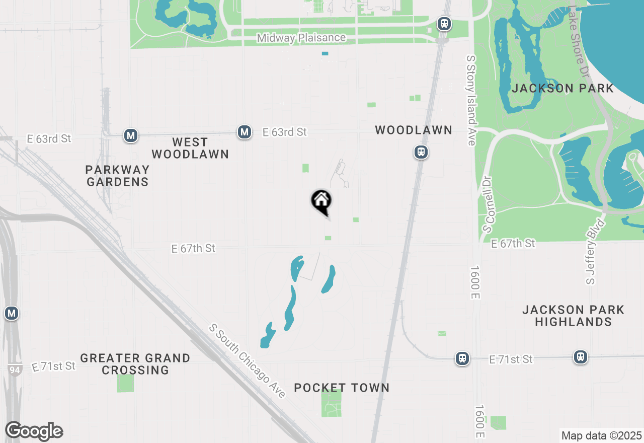 Map of 6607 S Greenwood Avenue #3S, Chicago, IL 60637