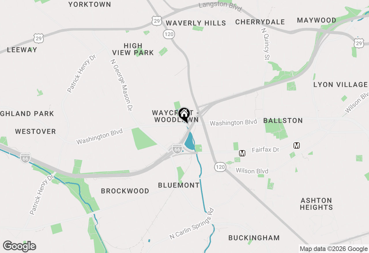 Map of 4708 Washington Boulevard, Arlington, VA 22205