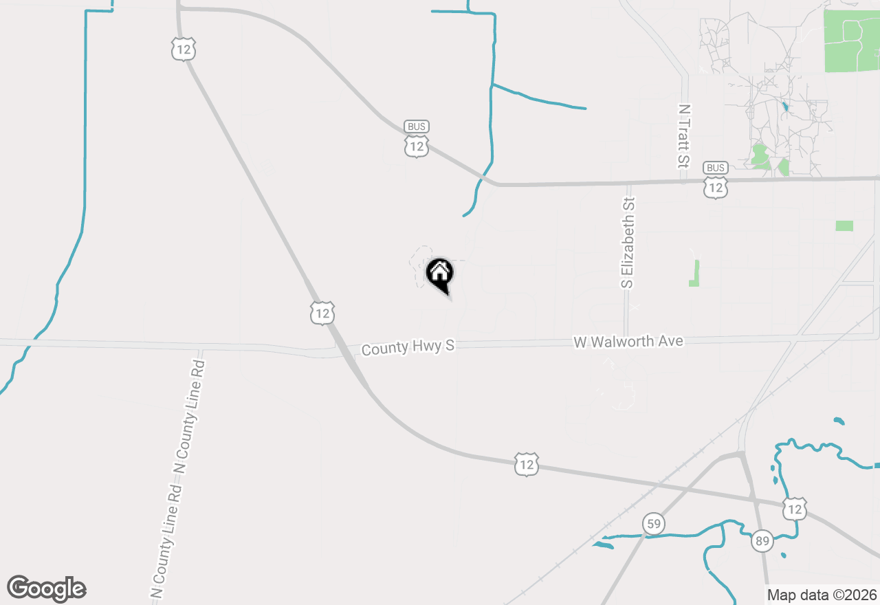 Map of 1670 Turtle Mound Ln, Whitewater, WI 53190