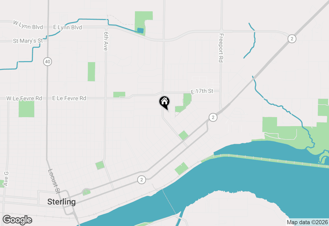 Map of 1408 16th Avenue, Sterling, IL 61081