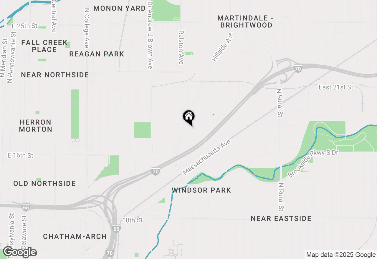 Map of 1771 Roosevelt Avenue, Indianapolis, IN 46218