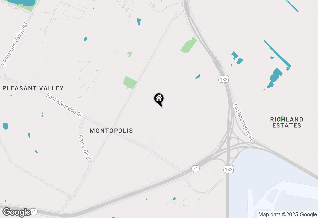 Map of 6806 Cruz St, Austin, TX 78741