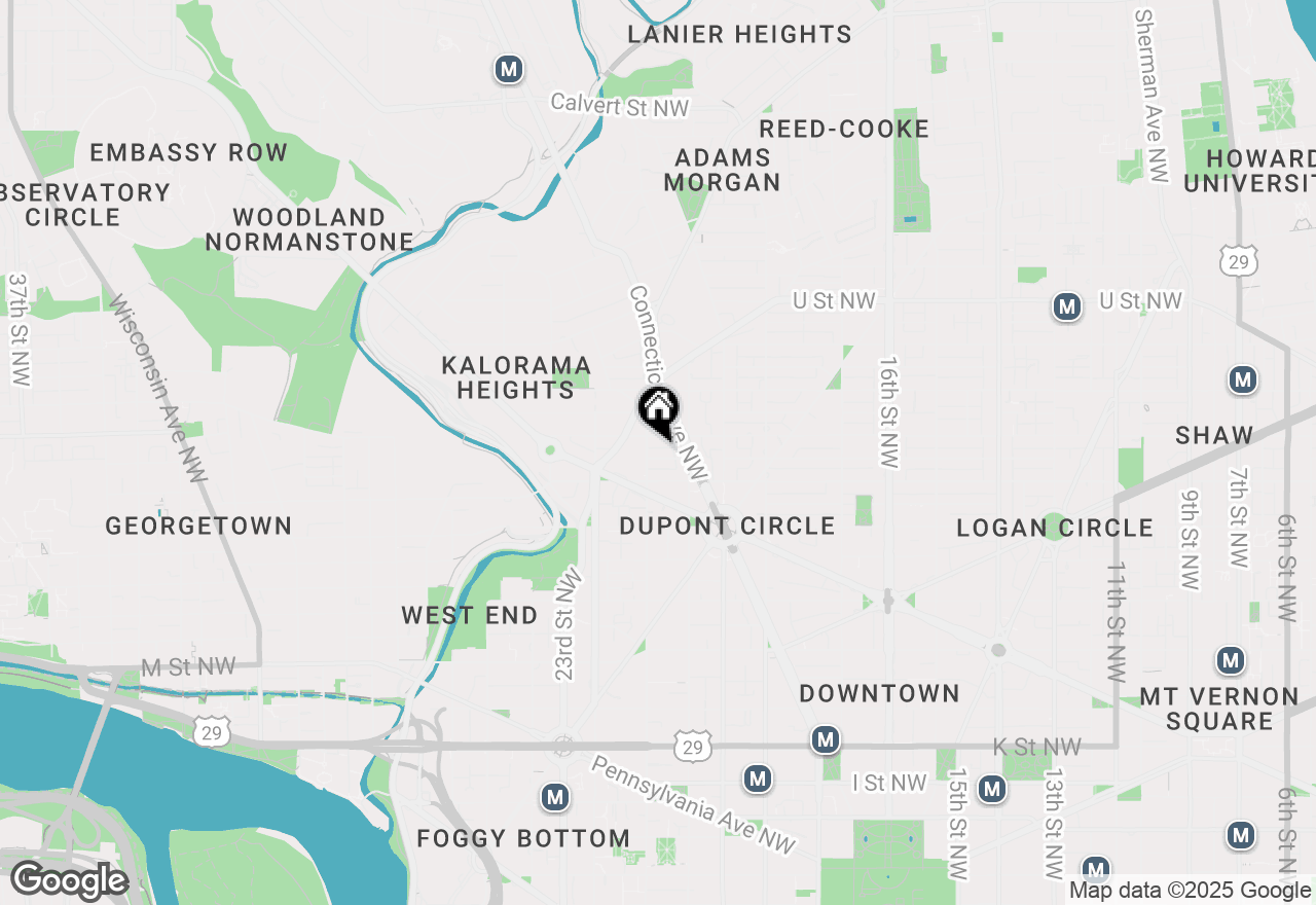 Map of 2025 Hillyer Place Nw #4, Washington, DC 20009