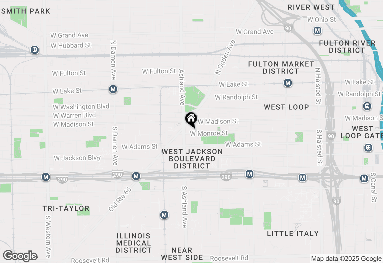 Map of 1528 W Monroe Street #200, Chicago, IL 60607