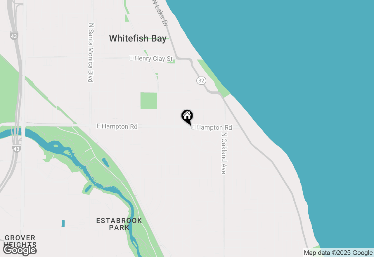 Map of 4797 N Cumberland Blvd, Whitefish Bay, WI 53211