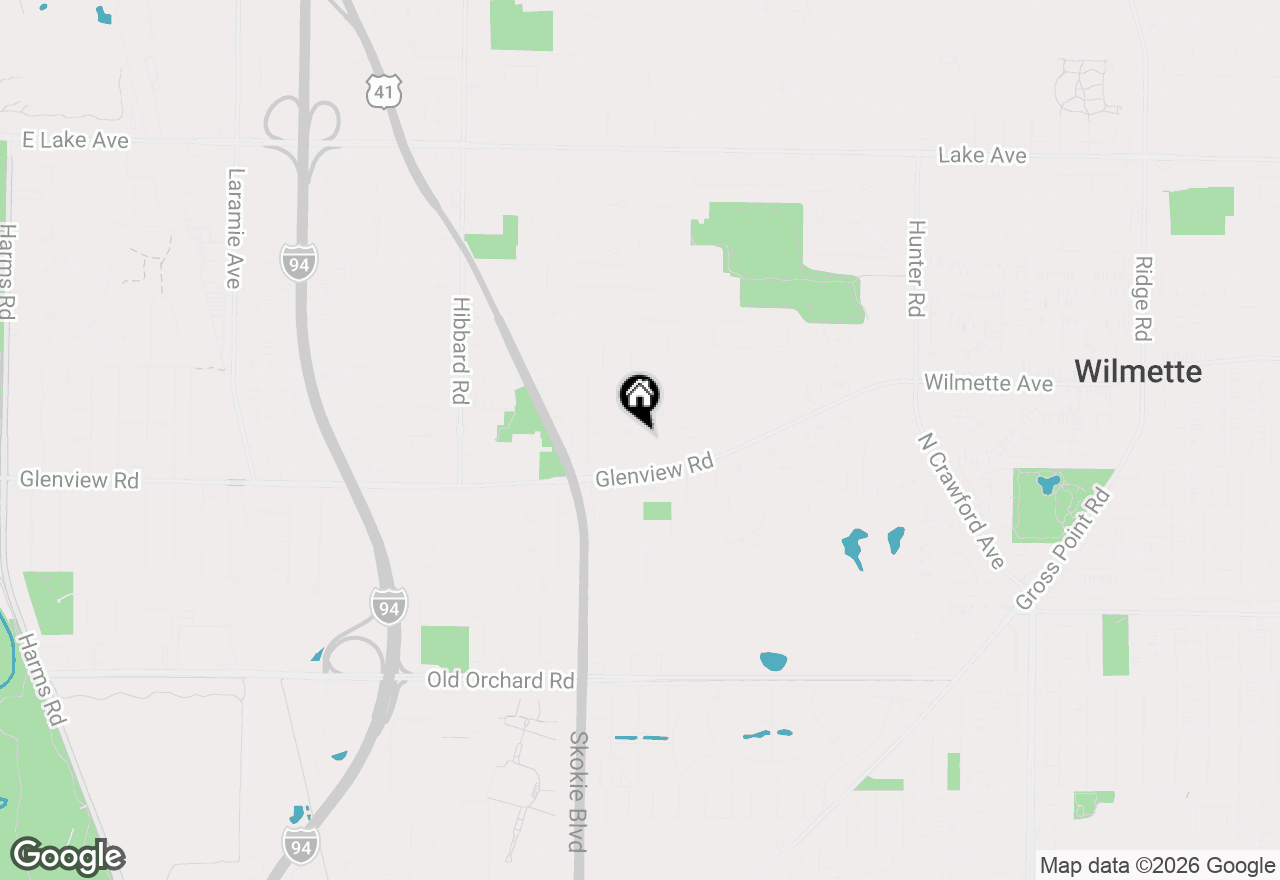 Map of 406 Sunset Drive, Wilmette, IL 60091
