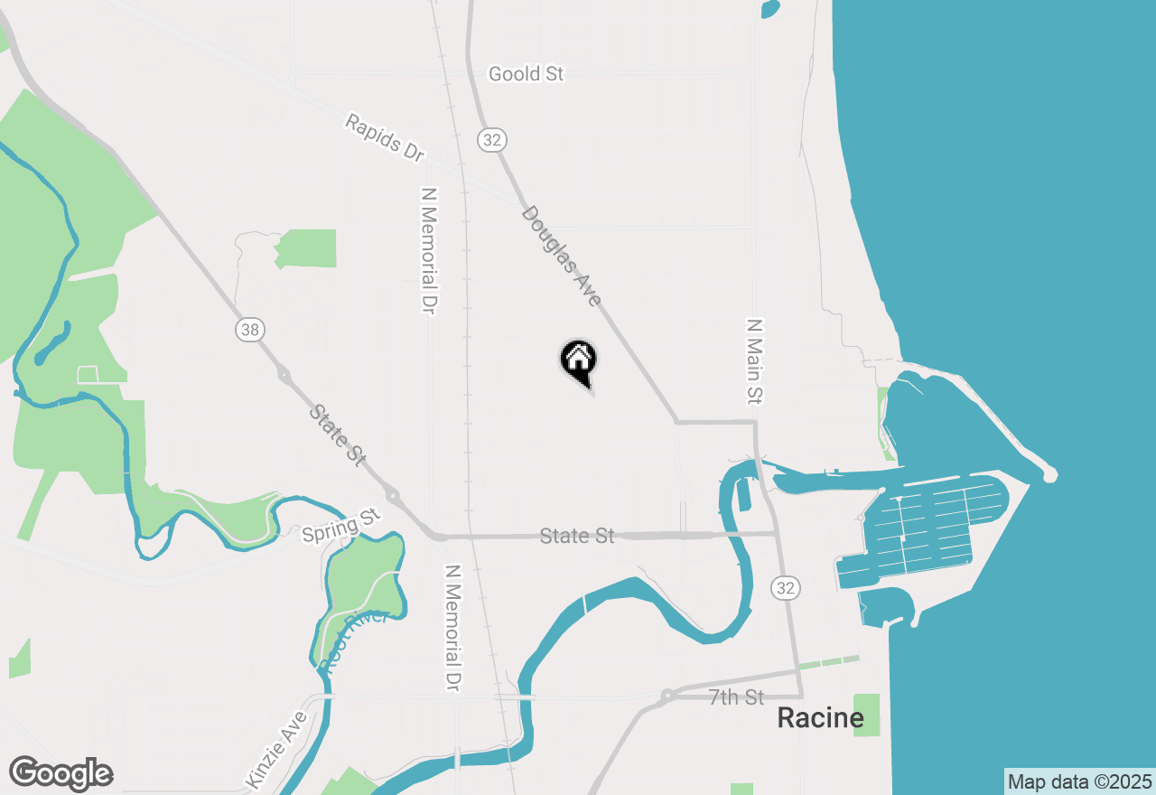 Map of 1228 Marquette St, Racine, WI 53404