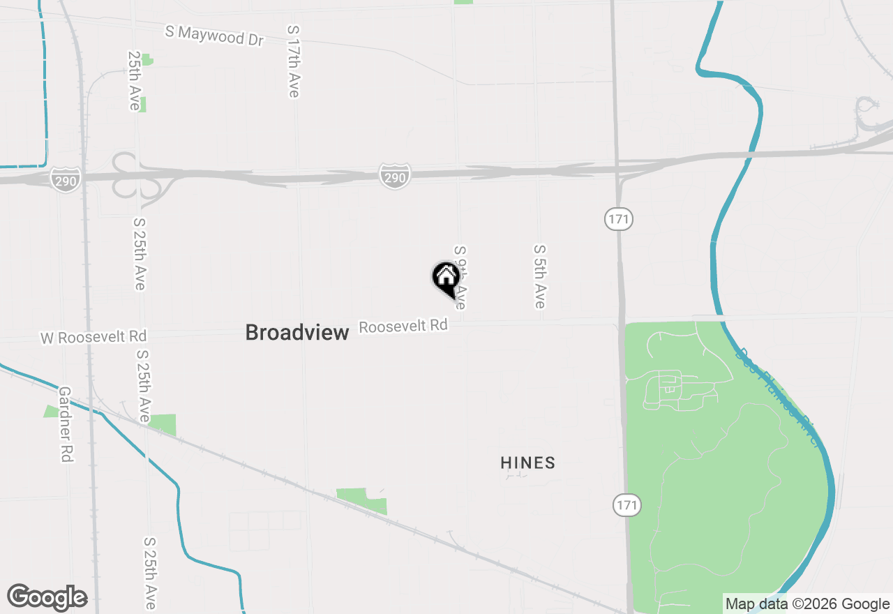 Map of (Address confidential), Maywood, Illinois 60153