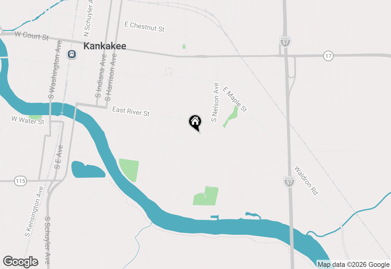 Map of 1436 E Eagle Street, Kankakee, IL 60901