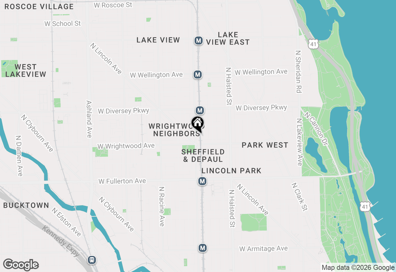 Map of 2627 N Sheffield Avenue #301, Chicago, IL 60614