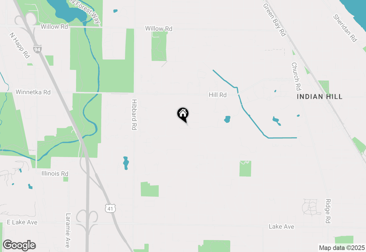 Map of 60 Locust Road, Winnetka, IL 60093