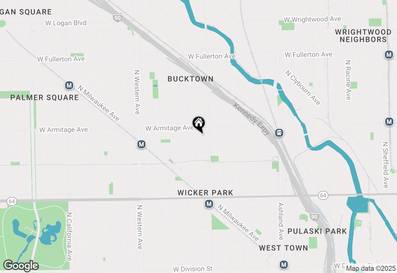 Map of 2039 W Homer Street #1, Chicago, IL 60647