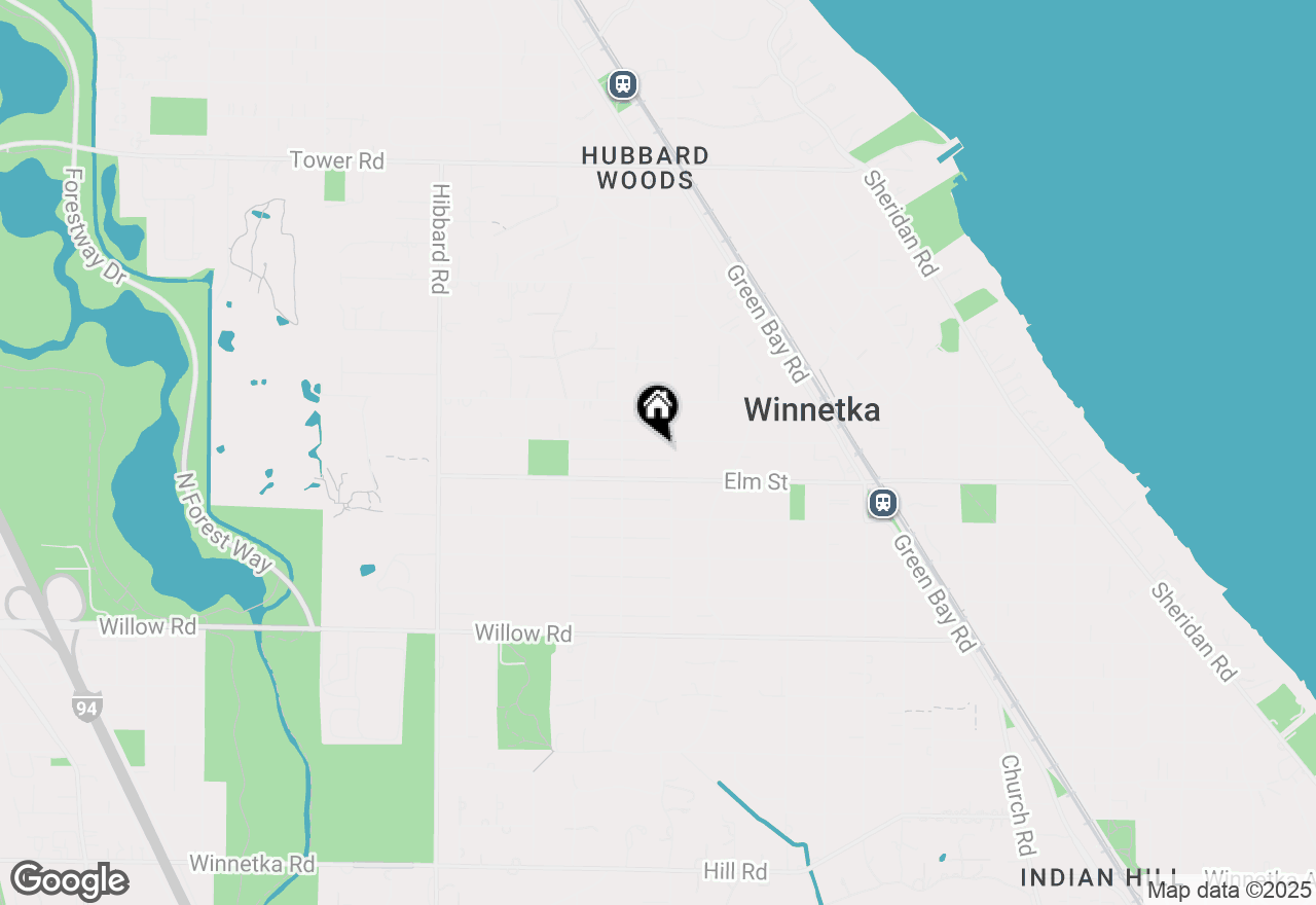 Map of 1016 Spruce Street, Winnetka, IL 60093