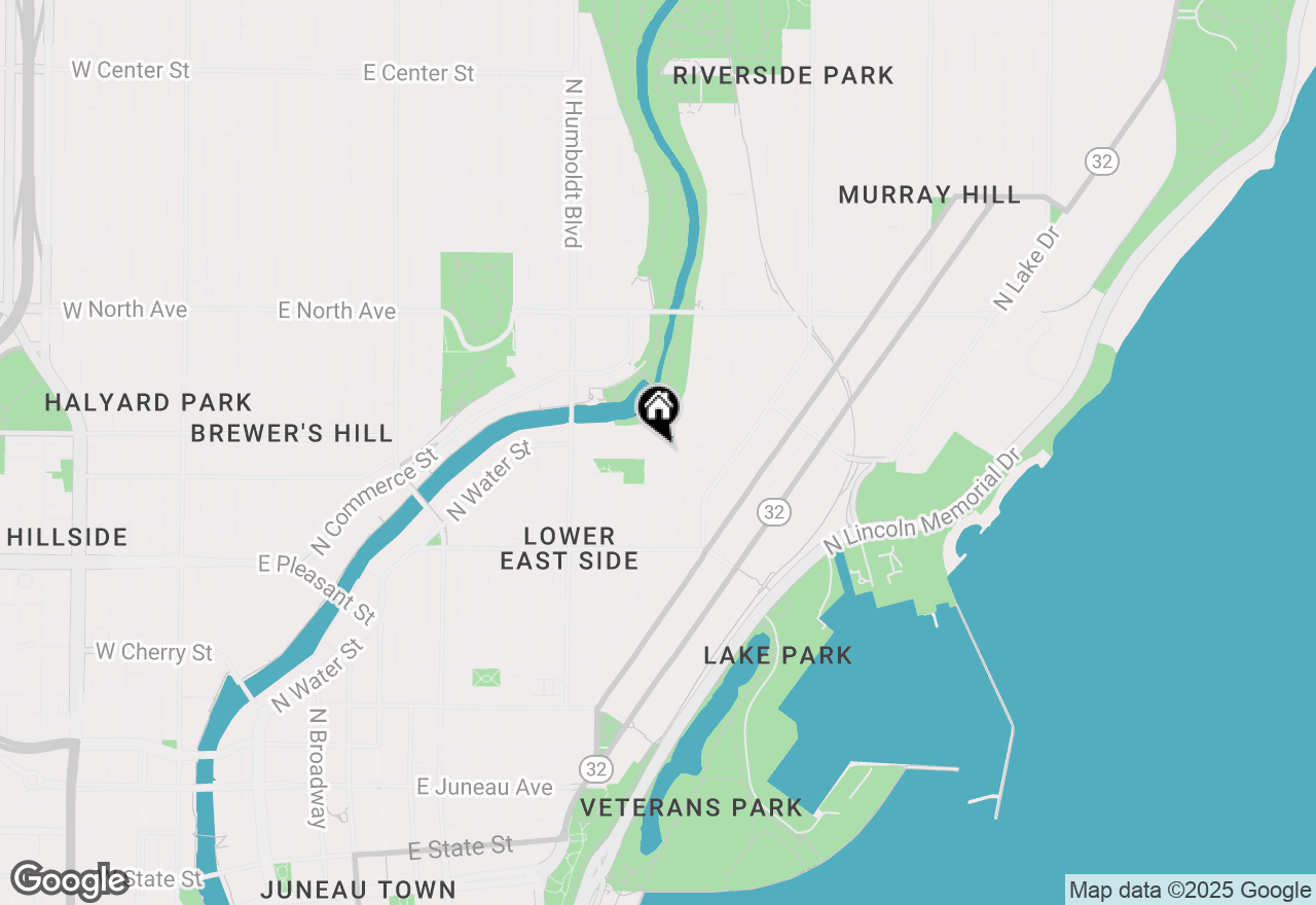 Map of 1315 E Kane Pl, Milwaukee, WI 53202