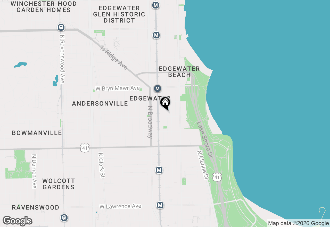 Map of 5411 N Winthrop Avenue #316, Chicago, IL 60640
