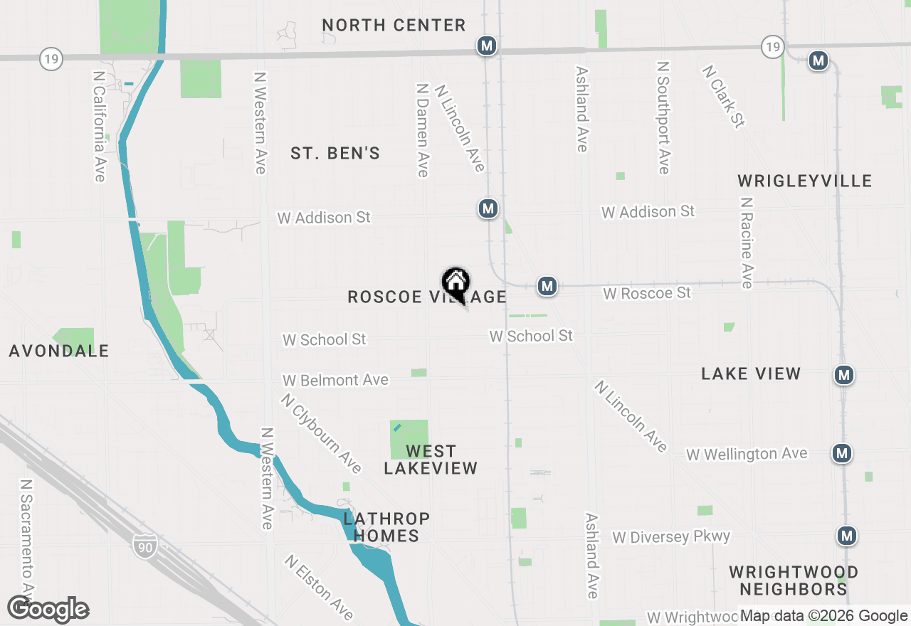 Map of 1914 W Henderson Street #GARDEN-FRONT, Chicago, IL 60657