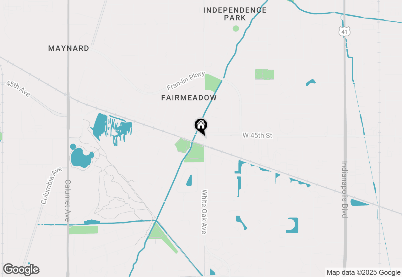 Map of 1544 45th Street, Munster, IN 46321