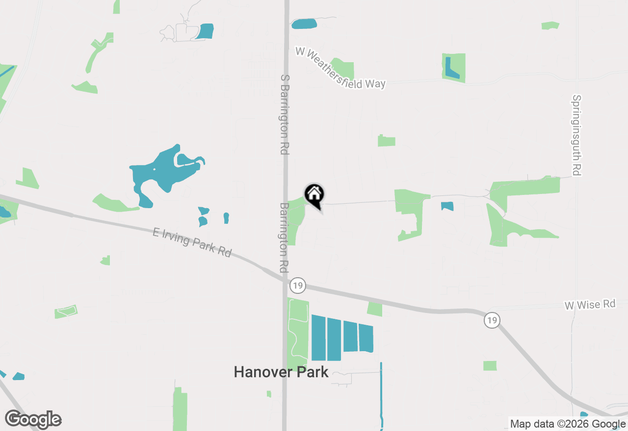 Map of 1332 Kingsbury Drive #1, Hanover Park, IL 60133