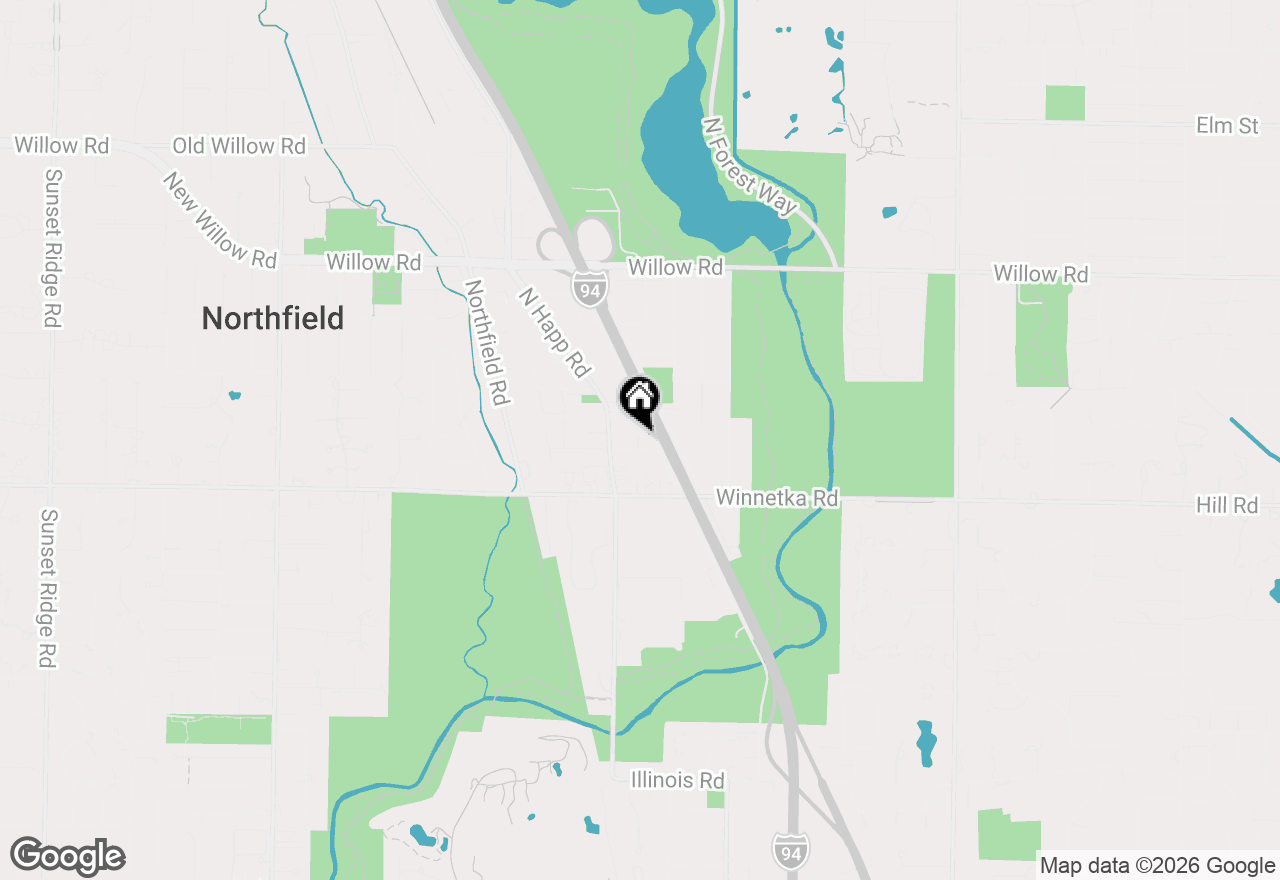 Map of 1643 Harding Road, Northfield, IL 60093