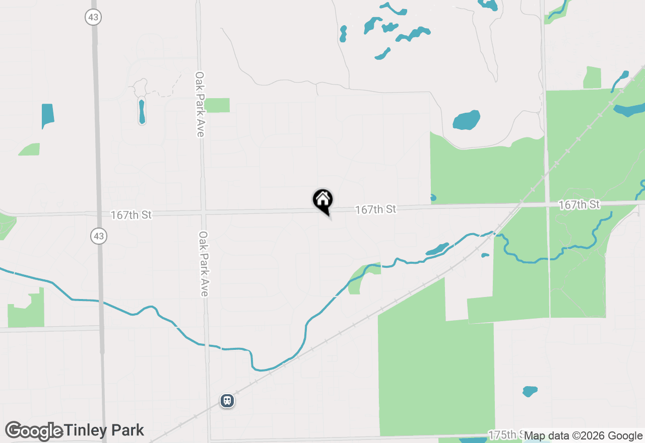 Map of 16713 Ridgeland Avenue, Tinley Park, IL 60477