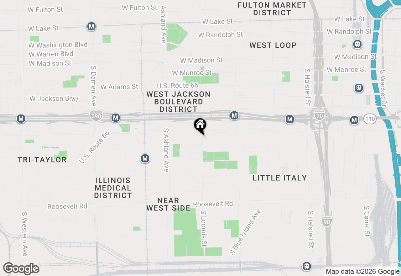 Map of 614 S Loomis Street #2, Chicago, IL 60607