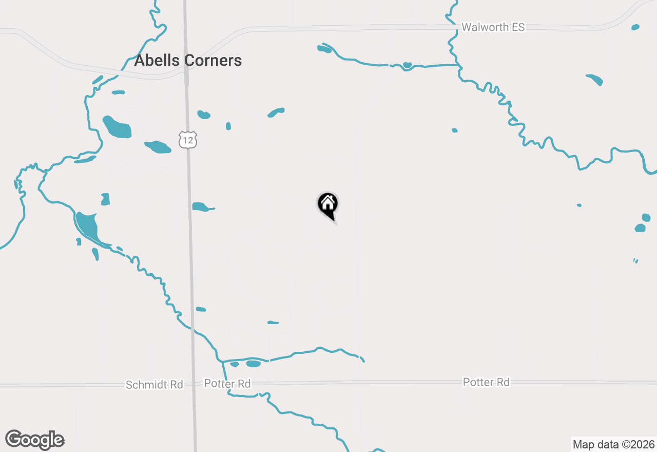 Map of W4654 Pebble Drive, Elkhorn, WI 53121
