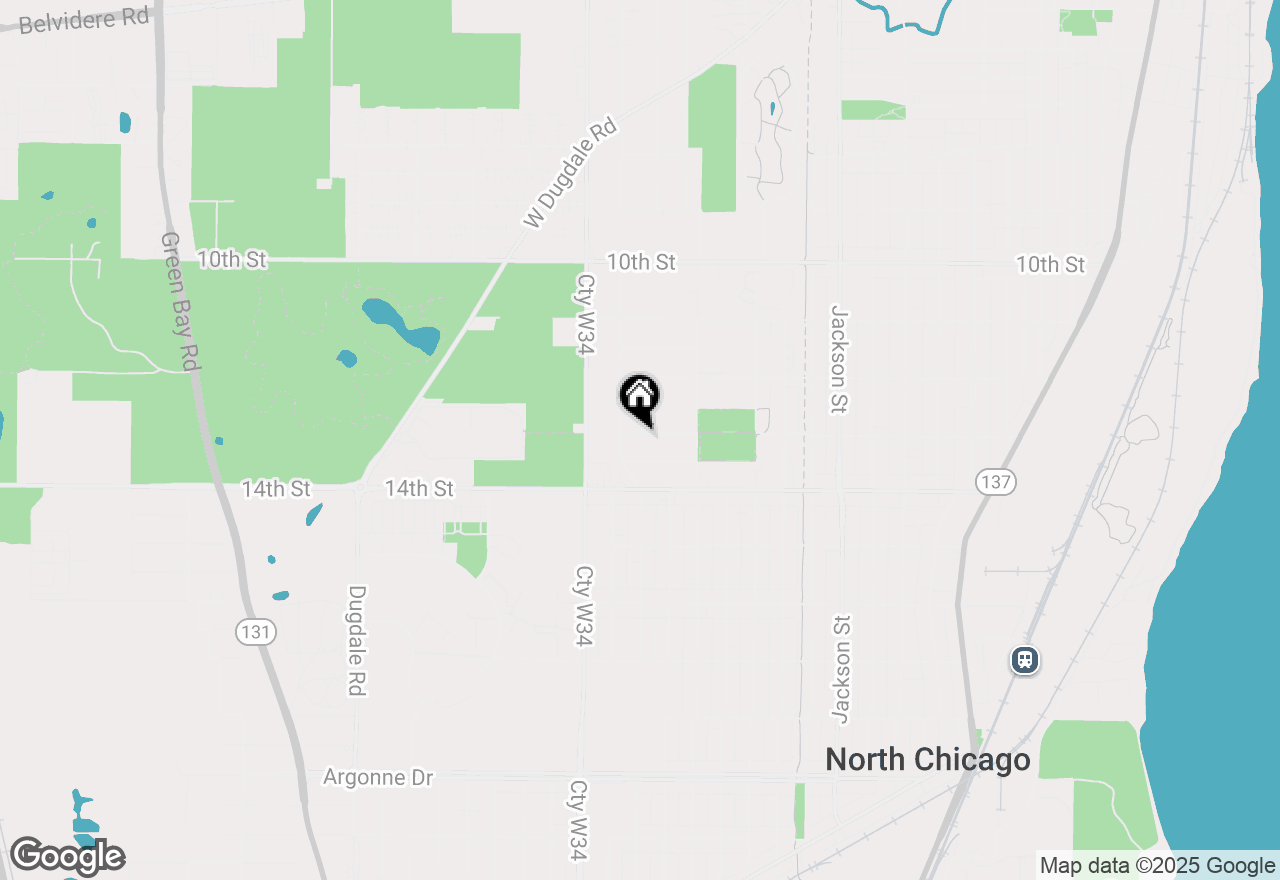 Map of 1709 13th Street, Waukegan, IL 60085