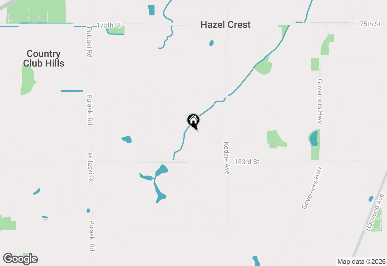 Map of 3400 Seine Court, Hazel Crest, IL 60429