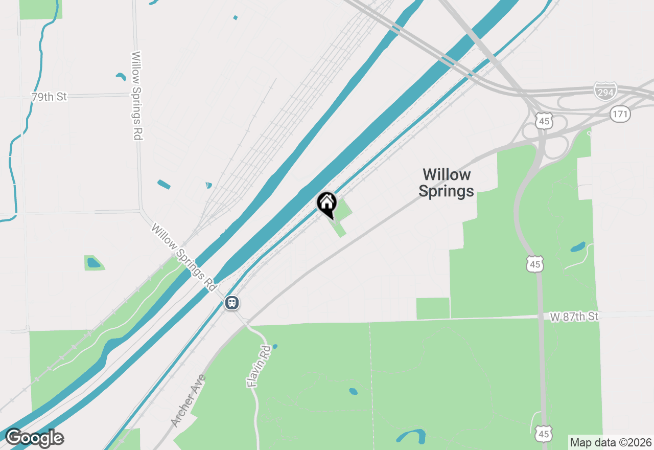 Map of 202 N Oakwood Avenue, Willow Springs, IL 60480