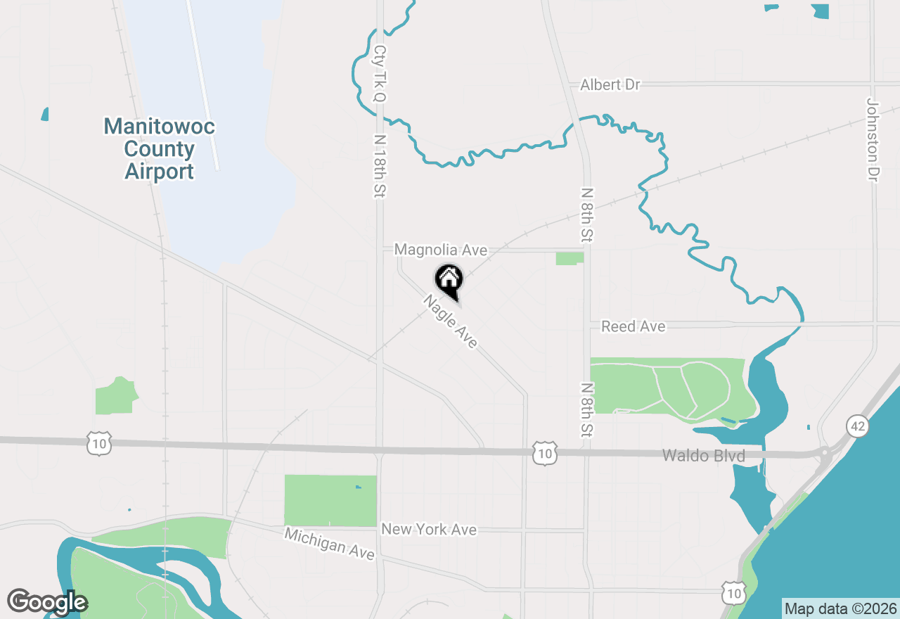 Map of 1718 Nagle Ave, Manitowoc, WI 54220