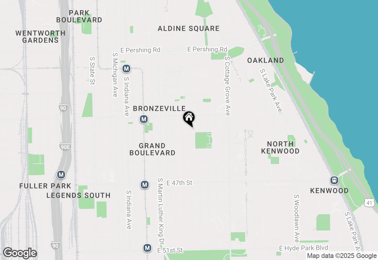 Map of 542 E 44th Street #GARDEN, Chicago, IL 60653