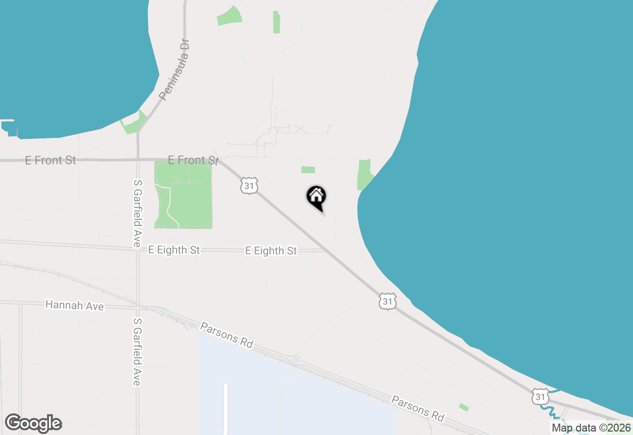 Map of 339 Huron Street, Traverse City, MI 49686