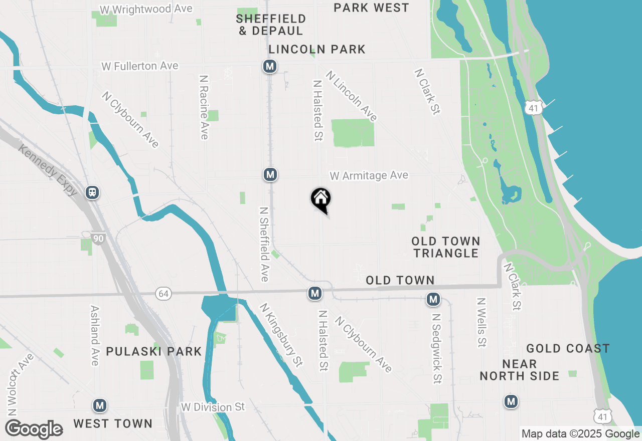 Map of 1851 N Halsted Street #2, Chicago, IL 60614