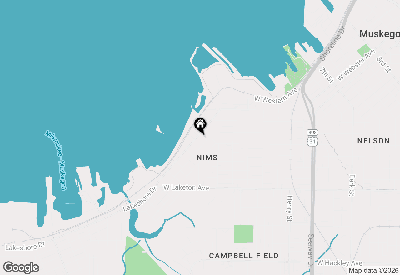 Map of 1311 Lakeshore Drive, Muskegon, MI 49441