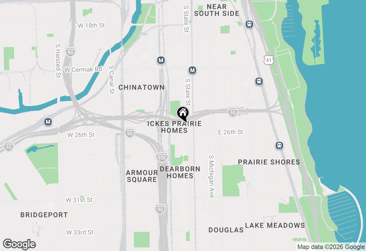 Map of 2545 S Dearborn Street #404, Chicago, IL 60616