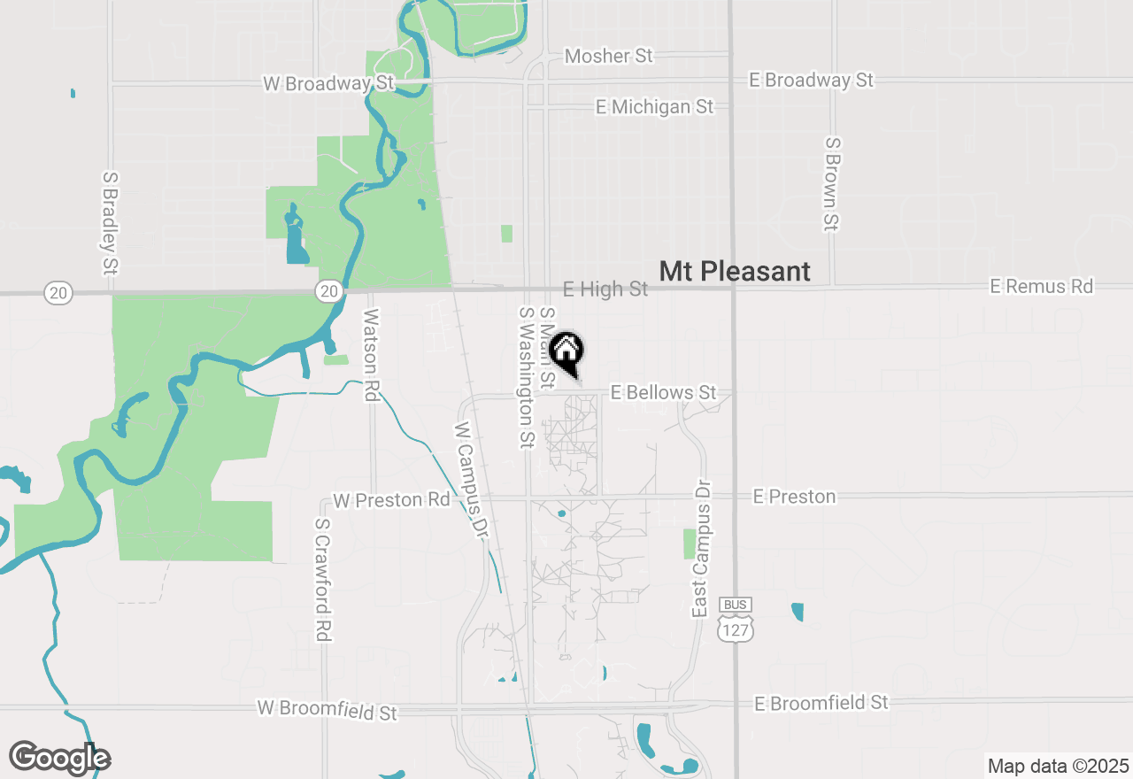 Map of 1088 S University Street, Mt Pleasant, MI 48858